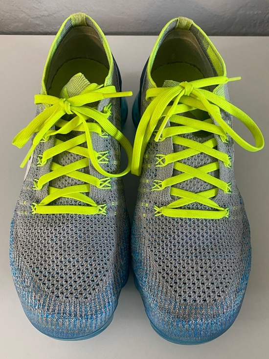 Nike Other - Nike Air Vapormax Flyknit Sprite Size 8 WOLF GREY/WHITE-CHLORINE BLUE